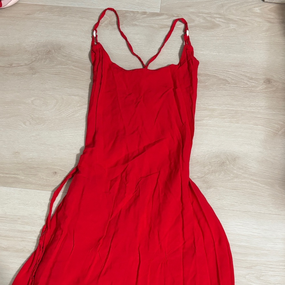 Winston white maxi backless Elegant Red Women's Dress chic vacation boho